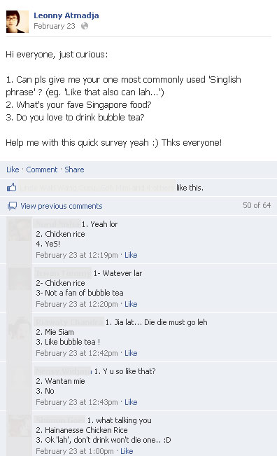 Singapore Singlish